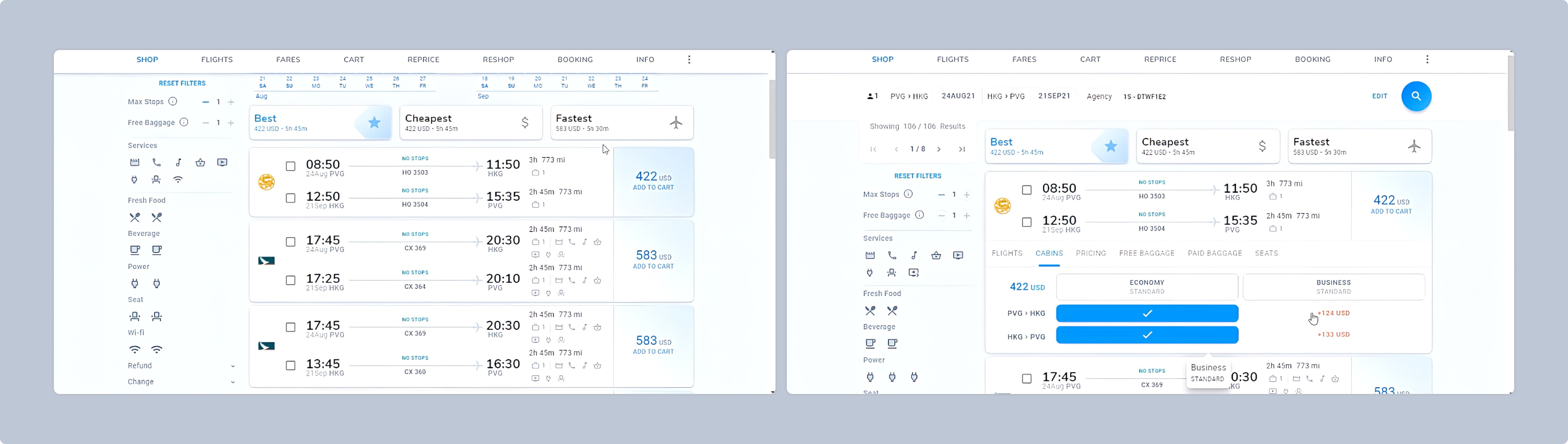example of initial design of page